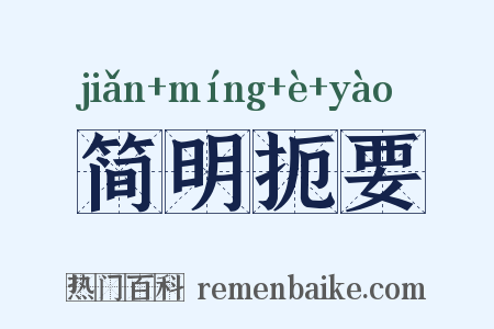 简明扼要是什么意思的图片